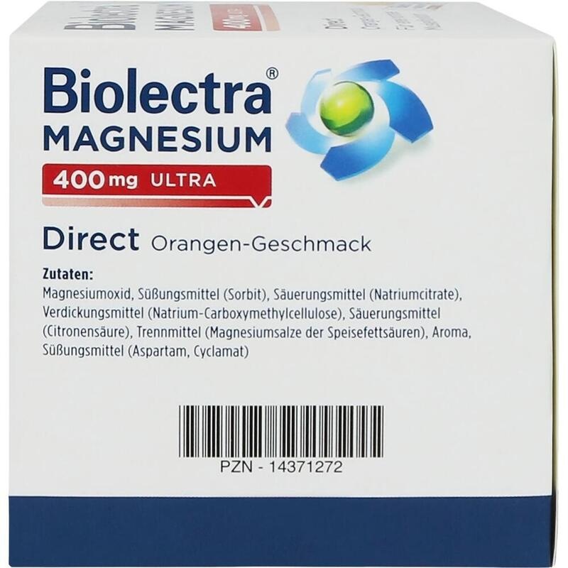 BIOLECTRA Magnesium 400 mg ultra Direct Orange