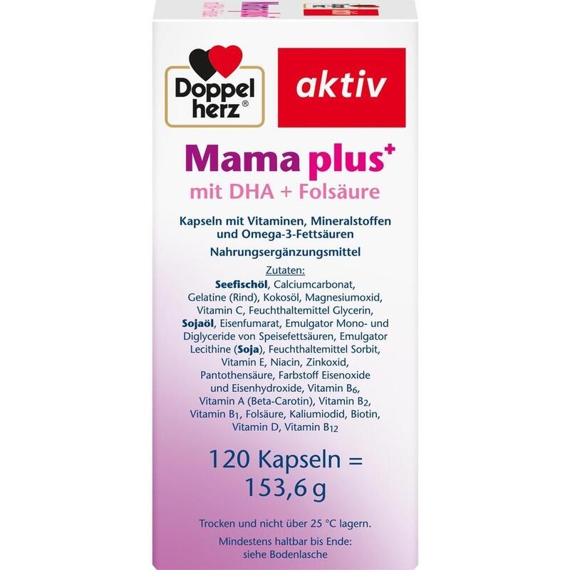 DOPPELHERZ Mama plus mit DHA+Folsäure Kapseln