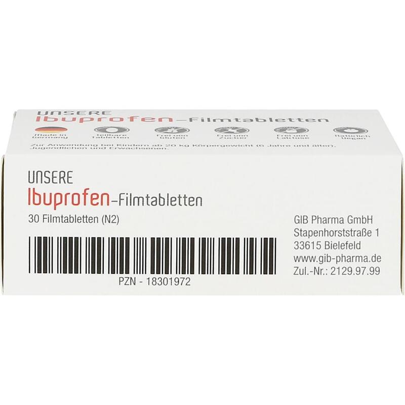 UNSERE Ibuprofen-Filmtabletten