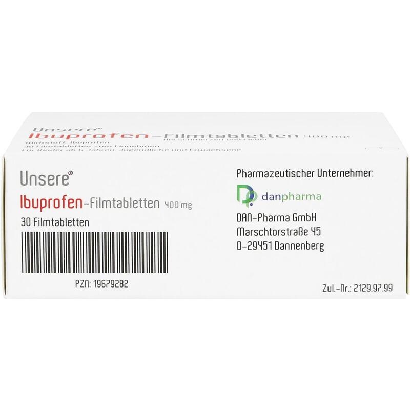 UNSERE Ibuprofen-Filmtabletten 400 mg